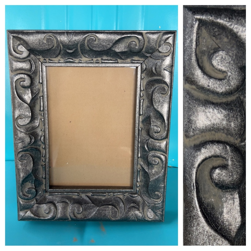 Heavy Duty Ornate Frame 5x7 Dark Silver